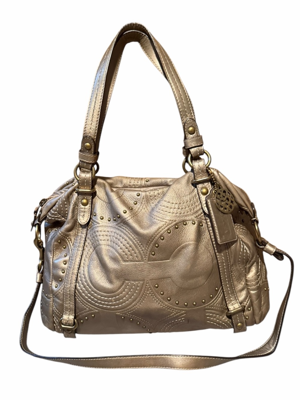 Coach Alexandra Studded Leather Tote Bag